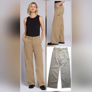 NWT Current/Elliott The Painter Minimalist Wide Leg Khaki Pants Size 27